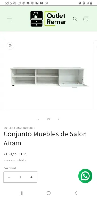 Conjunto Muebles Salón AIRAM Blanco