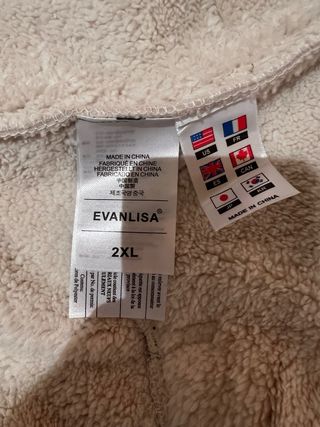 Forro polar Patagonia XXL blanco y marrón