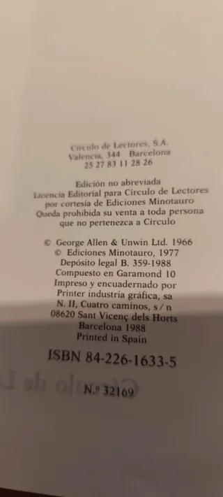 Libro señor de los anillos