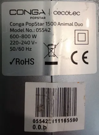 Recambios Cecotec Conga PopStar 1500 Animal Duo