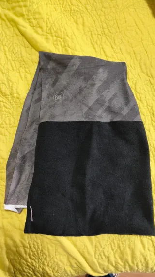 Braga cuello Buff unisex gris y negro