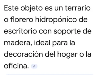 Florero/Terrario Madera y Cristal