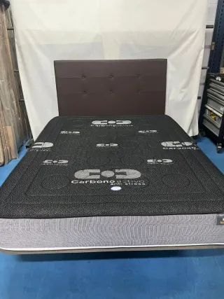 Base tapizada + Colchón 150x190