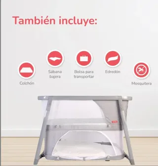 Minicuna, cama de viaje y parque de juegos 3 en 1