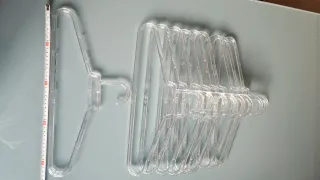 Perchas acrilicas transparentes 10 unidades