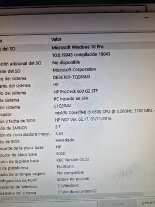 HP ProDesk 600 G2 Escritorio