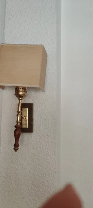 Aplique de pared tela y metal