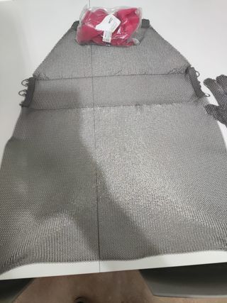 Delantal carnicero malla metálica fina niroflex