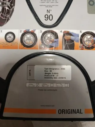 Cadenas para nieve Renault 90