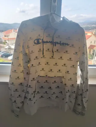 Sweatshirt Champion branco com padrão