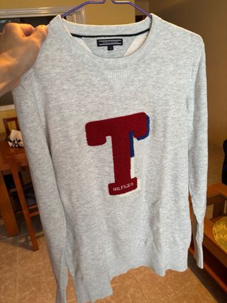 Jersey Tommy Hilfiger USA Talla  S Gris Multicolor