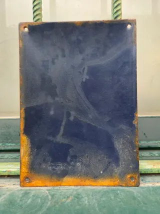 Cartel esmaltado antiguo Telefunken Radio