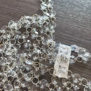 Top Zara Pedrería Plata Talla M