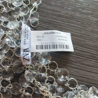 Top Zara Pedrería Plata Talla M