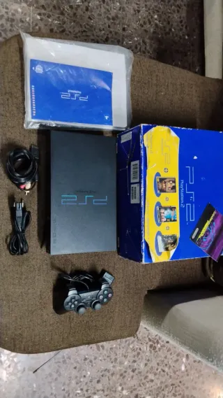 Consola PlayStation 2 Negra + caja original manual