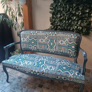 Divano imbottito in stile vintage