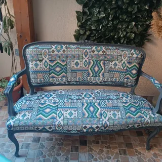 Divano imbottito in stile vintage