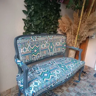 Divano imbottito in stile vintage