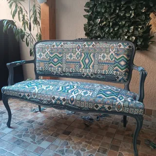 Divano imbottito in stile vintage