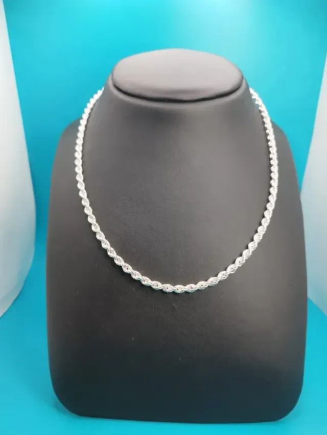 Cordon salomonico PLATA 925 mm.