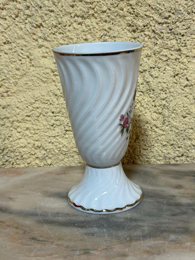 Mazagrán Limoges Porcelana Pájaro Flores