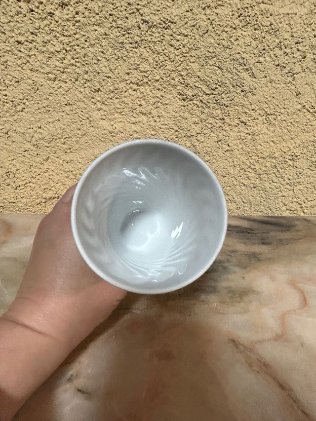 Mazagrán Limoges Porcelana Pájaro Flores