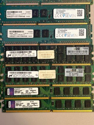 Lote Memorias RAM ECC