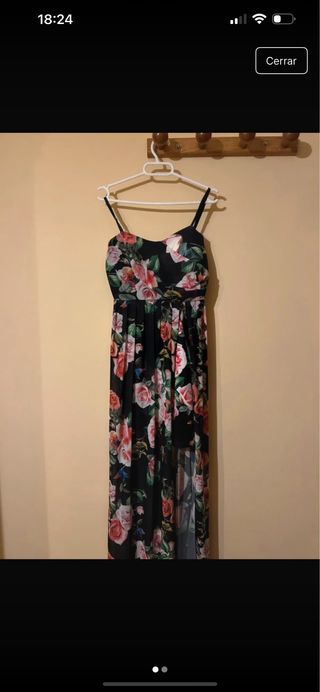 Vestido largo estampado floral