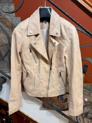 Giacca donna modello chiodo in vera pelle vintage