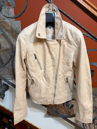 Giacca donna modello chiodo in vera pelle vintage