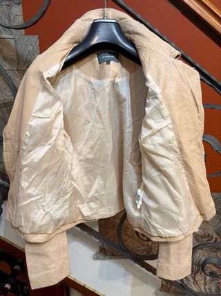 Giacca donna modello chiodo in vera pelle vintage