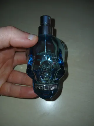 Teschio Vetro Blu Police