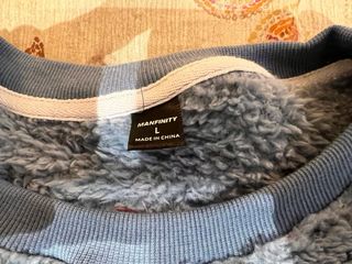 Sudadera pelo azul Manfinity