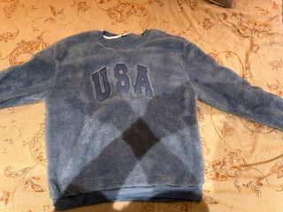 Sudadera pelo azul Manfinity