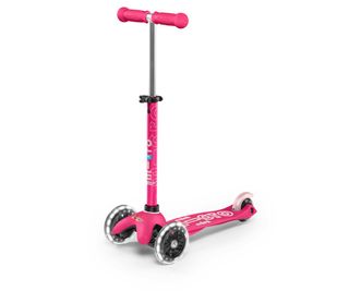 Patinete Micro Mini Deluxe LED Rosa