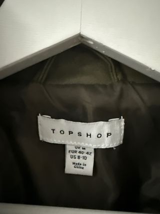Chaqueta polipiel Topshop verde Talla L
