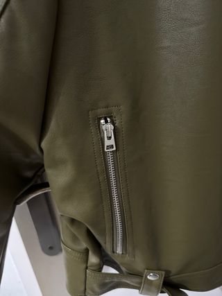 Chaqueta polipiel Topshop verde Talla L