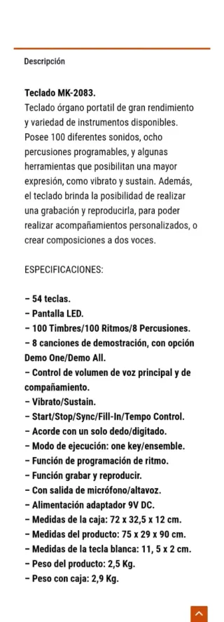 Teclado Piano Electrónico