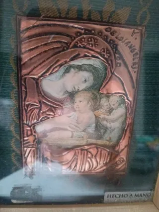 Cuadro religioso cobre