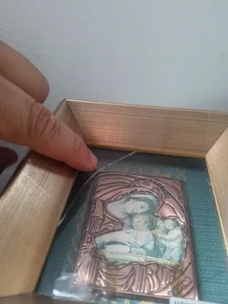 Cuadro religioso cobre