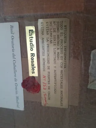 Cuadro religioso cobre