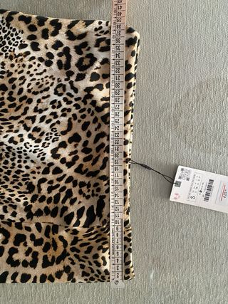 Falda midi Zara animal print Talla S