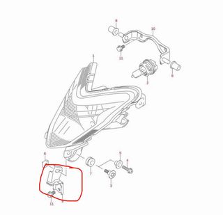 Soporte Faro Suzuki LTR 450 Original