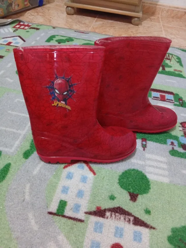 Botas de agua Spiderman rojas T33