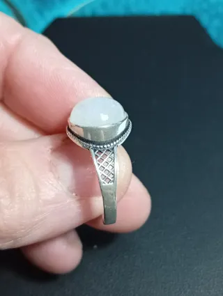Anillo Plata Ley Luna Piedra