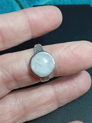 Anillo Plata Ley Luna Piedra