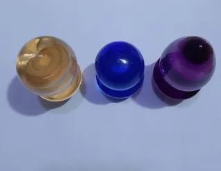 Tris Tappi Vetro Colorati Bottiglie