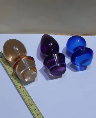 Tris Tappi Vetro Colorati Bottiglie