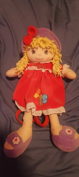 Mochila Muñeca Peluche Nombre Personalizado