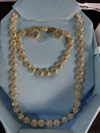 Conjunto Swarovski Joyería Collar y Pulsera